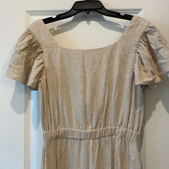 Boutique Cream Linen Jumpsuit - Picture 7 of 8